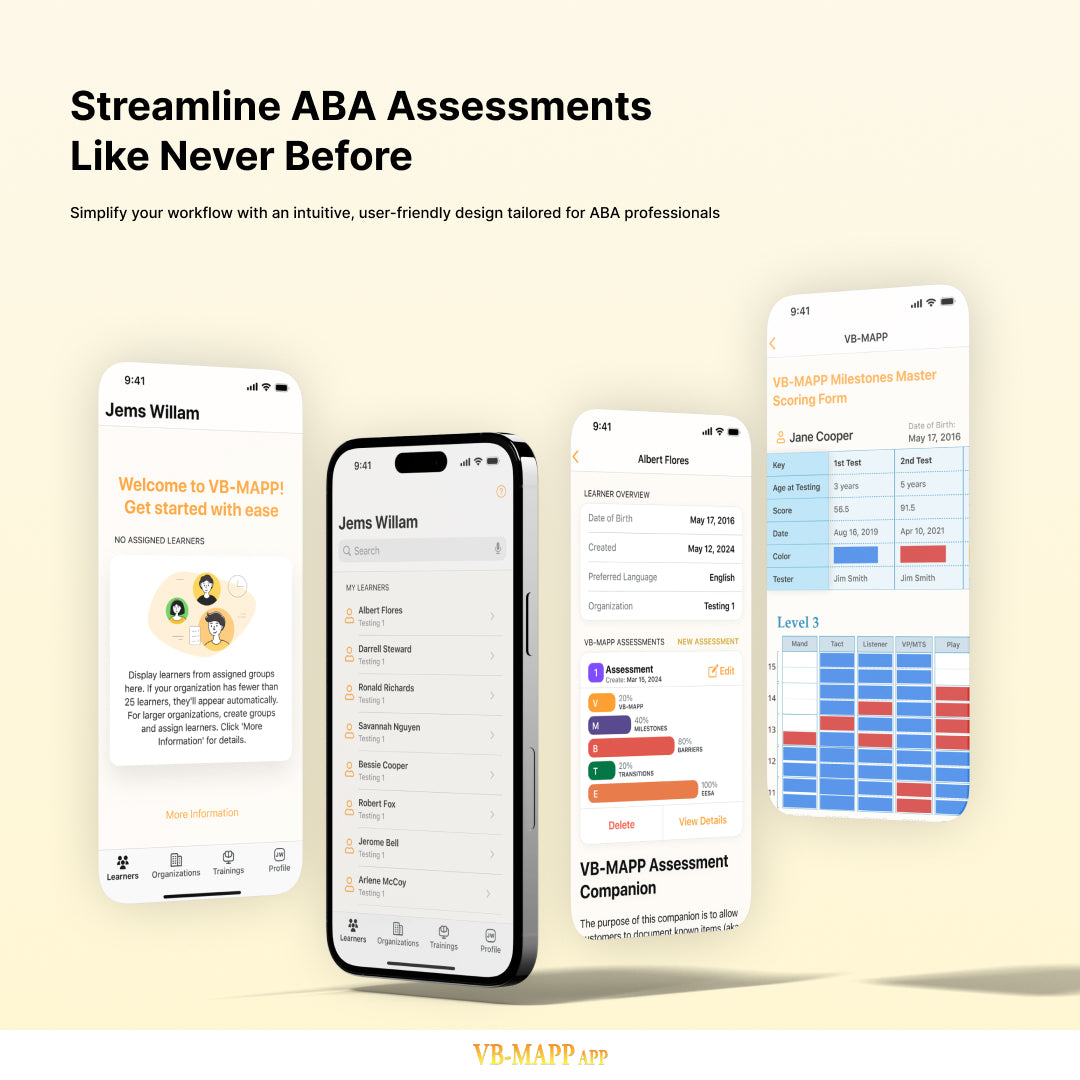VB-MAPP Online App for iPhone, iPad and Web