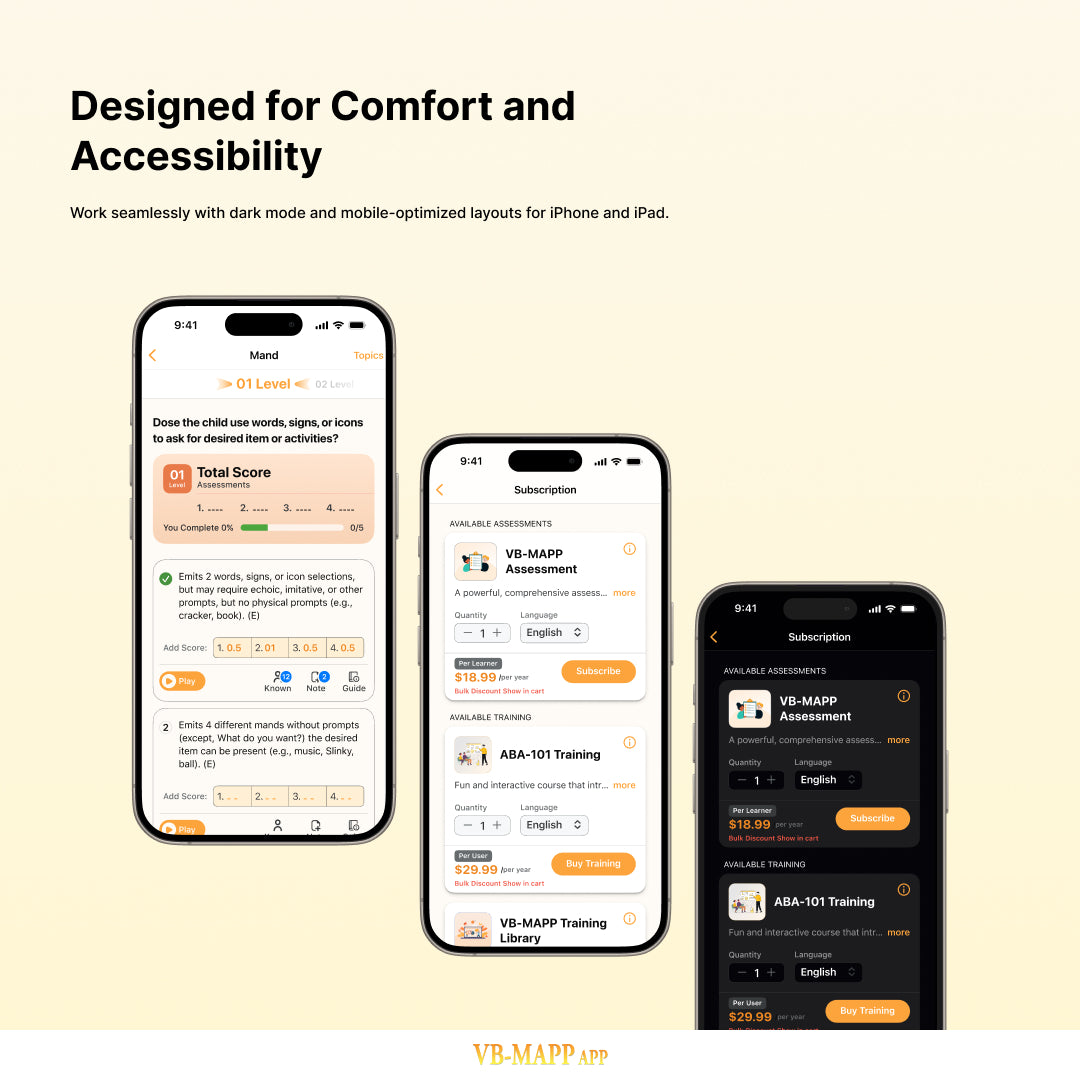 VB-MAPP Online App for iPhone, iPad and Web