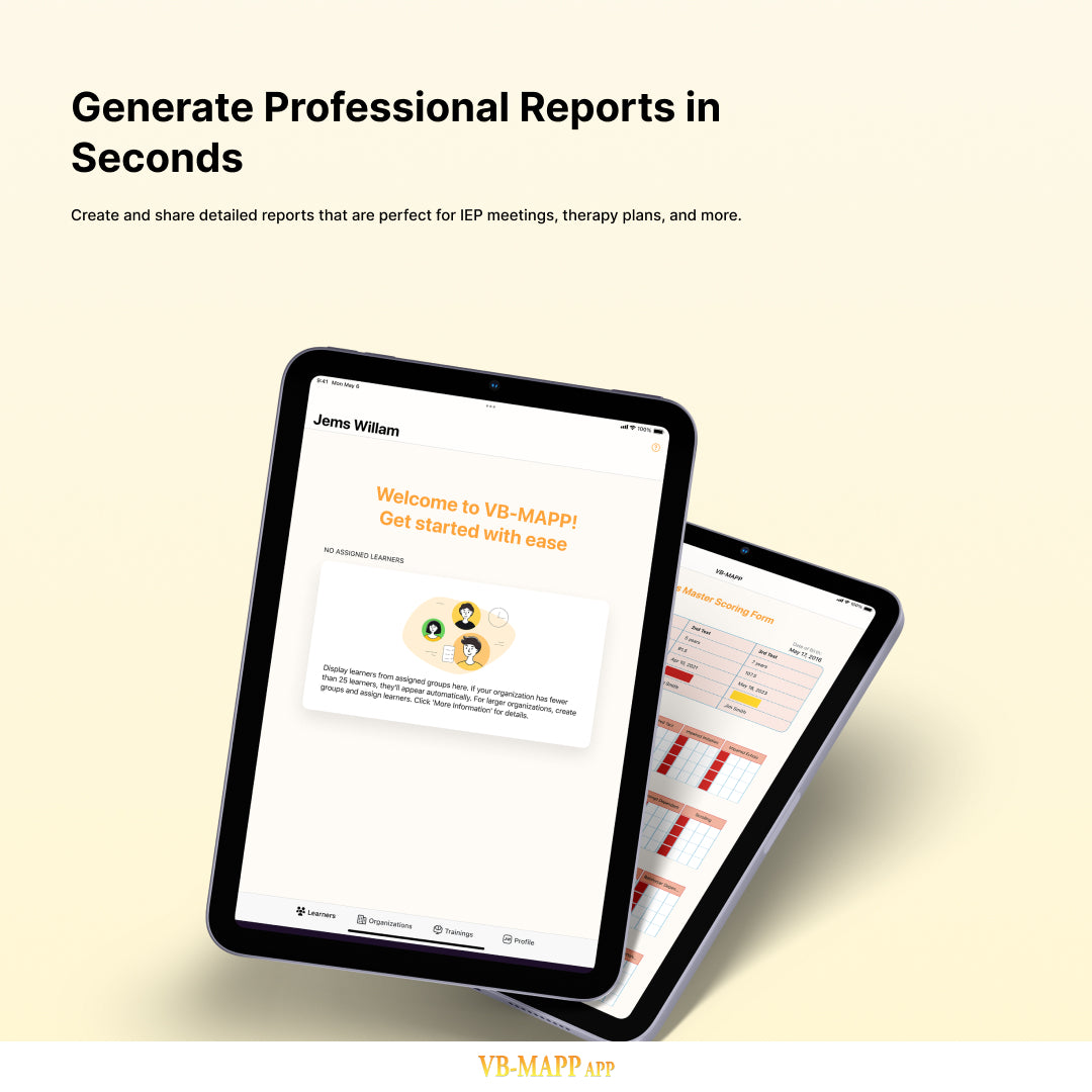 VB-MAPP Online App for iPhone, iPad and Web