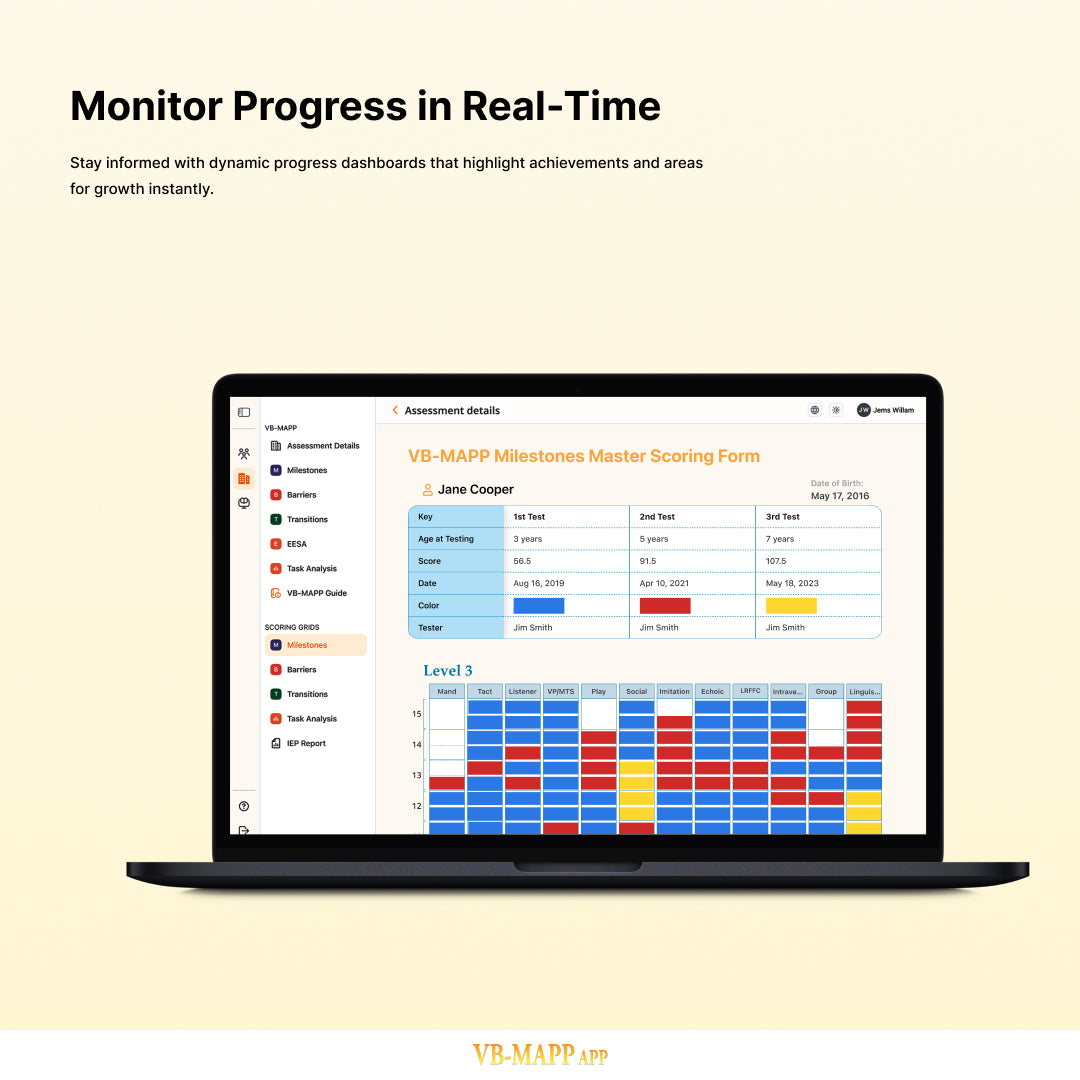 VB-MAPP Online App for iPhone, iPad and Web