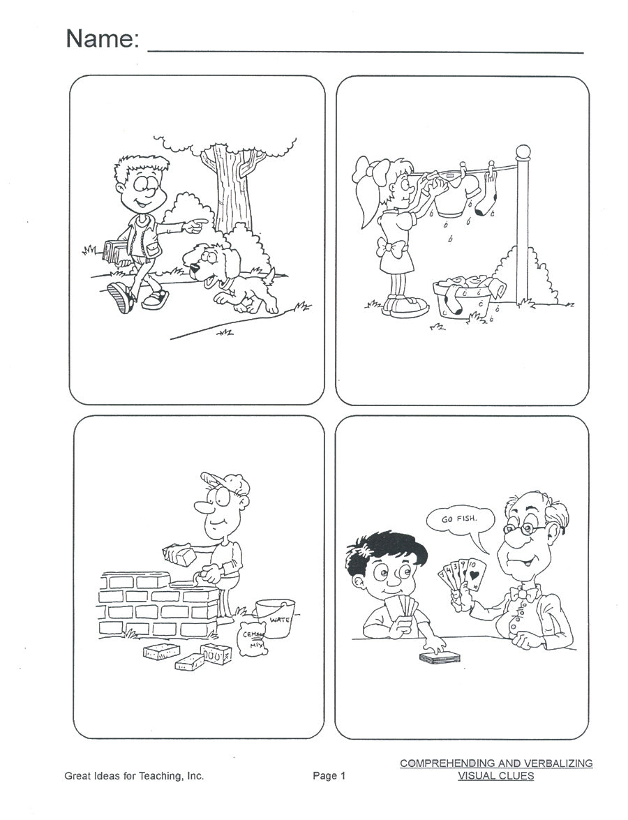 Comprehending and Verbalizing Visual Clues