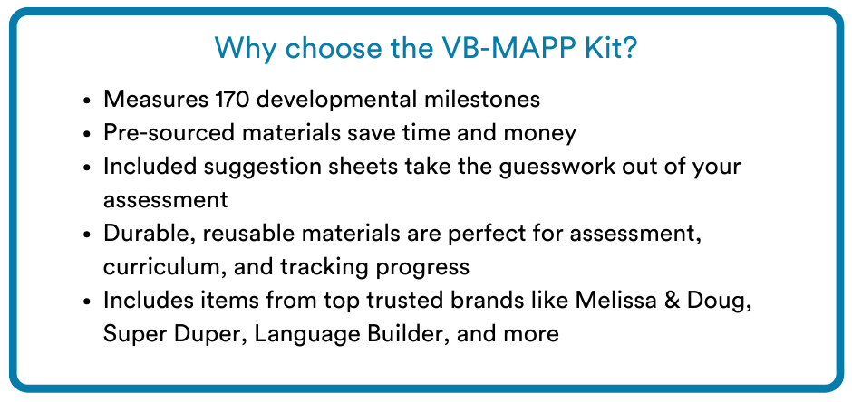 VB-MAPP Assessment Kit, with Manual