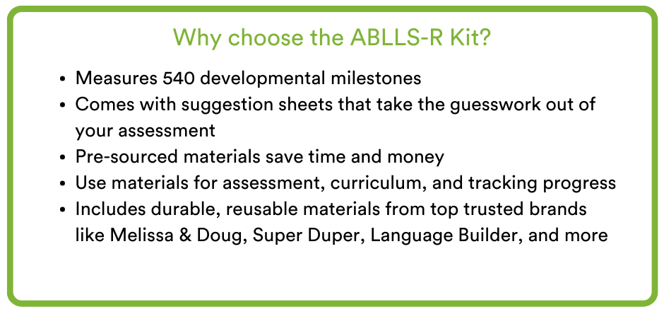 Assessment Kit for ABLLS-R®, without Manual